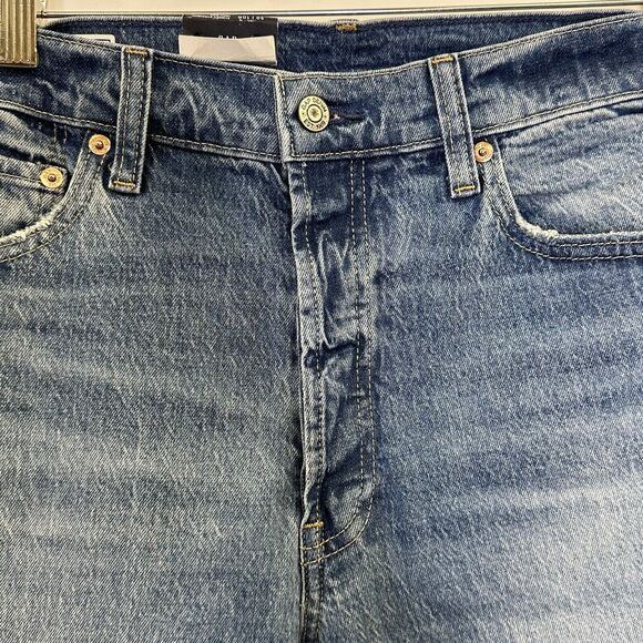 GAP Jeans Womens Cheeky Straight High Rise 30 / 10R Jeans NWT Button Fly Chrty - Picture 3 of 14